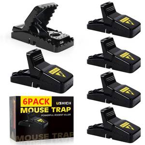 lot 13225 image: USKICH Mouse Traps 6 Pack Reusable Indoor Snap Mousetraps