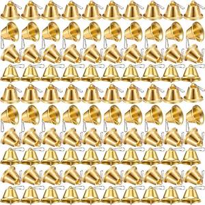lot 13229 image: Shimeyao Gold Vintage Small Craft Bells with Hooks 100 Pcs 1.5 x 1.57 Inch