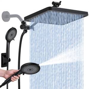 lot 13233 image: Psylc Shower Head with Handheld 13 Inch Rainfall Showerhead Power Jet