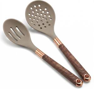 lot 14008 image: LorisArm Slotted Spoon & Skimmer Spoon 2 PC 13 Inch Silicone Kitchen Strainer