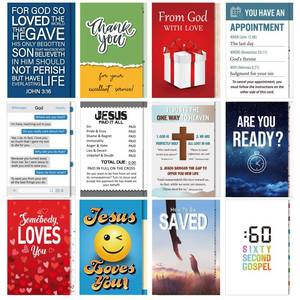 lot 14011 image: Motiskyy Gospel Tract Cards 240 Pcs 12 Styles Plan of Salvation Bible Verse