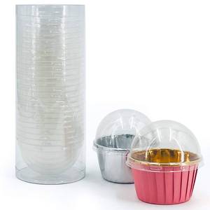 lot 14014 image: Partyhippo Disposable Foil Cupcake Cups 3.5 Oz 100 Pcs Muffin Liners Blue