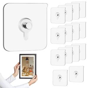 lot 14020 image: Ethenova Adhesive Picture Hangers Without Nails 15 Pcs 20 lb Capacity