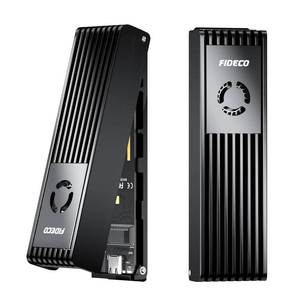lot 14404 image: FIDECO M.2 NVMe SATA SSD Enclosure USB 3.2 Gen 2 10Gbps with Cooling Fan  Retail $200.99