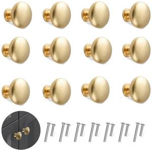 lot 14408 image: THSIREE Round Cabinet Knobs 1.11 In Single Hole Drawer Pulls With Screws 12 Pack