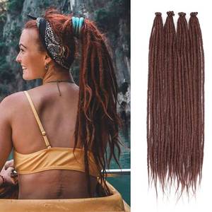 lot 14424 image: Kraler Single Dreadlock Extensions 22 Inch Medium Auburn 10 Strands