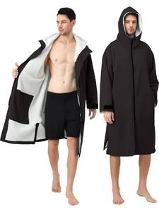 lot 17906 image: Loofure Swim Parka Unisex Sherpa-Lined Windproof Changing Robe Hooded