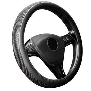 lot 18044 image: ChuLian Crystal Rhinestone Leather Steering Wheel Cover 14.5-15 Inch