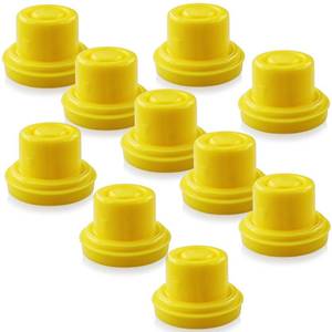 lot 18072 image: Mapleza Gas Can Spout Caps Yellow Top Hat 10 Pack Blitz
