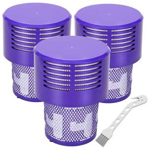 lot 18088 image: LhhTing Replacement Filter 3 Pack for Dyson V10 Series Vacuums, Part 969082-01