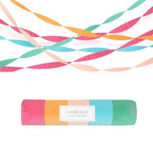 lot 18100 image: Aobkiat 5 Rolls Rainbow Crepe Paper Streamers Candyland Party Decorations