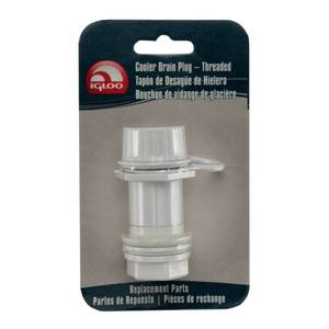 lot 18122 image: Igloo White Replacement Threaded Drain Plug For 50-165 Qt Coolers 65985
