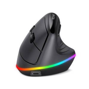 lot 18142 image: TECKNET RGB Wireless Ergonomic Mouse Bluetooth 5.0 and 2.4G Rechargeable