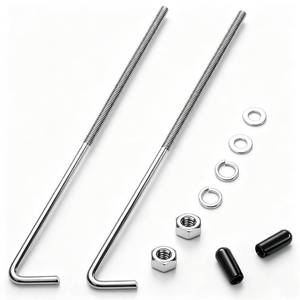 lot 18147 image: J Hook Battery Hold Down Bolts 8-Inch 304 Stainless Steel