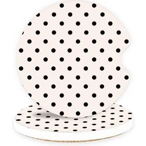 lot 18149 image: Ugmonk Car Cup Holder Coasters, 2 Pack Ceramic Universal Fit Biscuit Beige