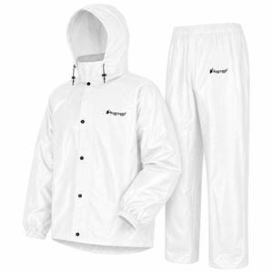 lot 18156 image: FROGG TOGGS Mens Classic All-Sport 3-Layer Rain Suit, White, Small