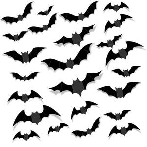 lot 18160 image: Encavy Halloween Bat Wall Decor Stickers 68 Pcs