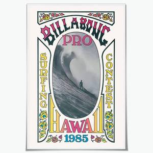lot 18165 image: HZLWDGS Vintage Hawaii Surf Poster Canvas Print Wall Art 12x18 Inch Unframed