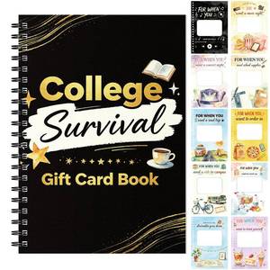 lot 20204 image: XiaosRen College Survival Gift Card Book 7.9x5.5 Inch 25 Page Watercolor Black