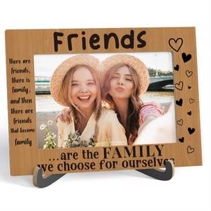 lot 20218 image: Zmyollo Wooden Tabletop Photo Frame with Stand 6 x 8 Inch Fits 4 x 6 Photos