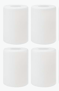 lot 17937 image: Set of 4 White Cylindrical Open-Top Pieces in Foam Packaging