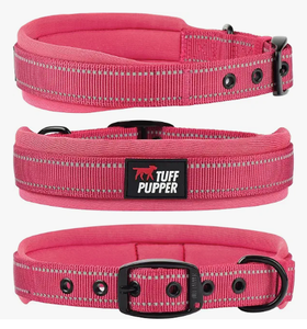 lot 18175 image: Tuff Pupper Classic Dog Collar Waterproof & Odor-Free Pink