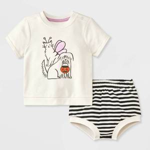 lot 20249 image: Cat & Jack Baby Halloween Trick-Or-Treating T-Shirt & Bloomer Set 12M 94486312
