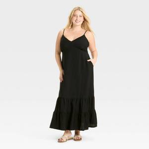 lot 20261 image: A New Day Womens Open Back Maxi Dress Black 4X 94190929