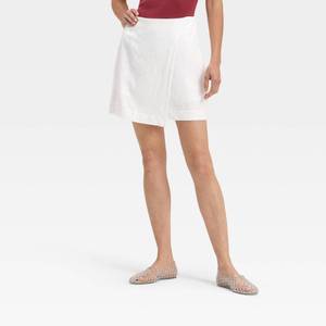 lot 20293 image: A New Day Womens Linen Blend Skort White Size 16 94190668