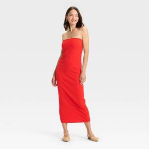 lot 20480 image: A New Day Womens Knit Tube Dress Red XL 94190853