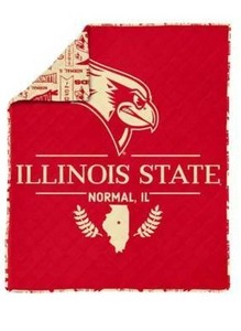 lot 12430 image: NCAA Illinois State Redbirds 60 x 80 Quilted Throw Blanket