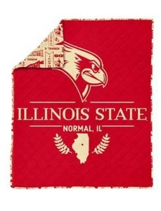 lot 12431 image: NCAA Illinois State Redbirds 60 x 80 Quilted Throw Blanket