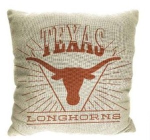 lot 12455 image: NCAA Texas Longhorns 26 x 26 Woven Tapestry Pillow, 2 Pack