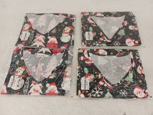 lot 12463 image: VEPKUL Womens Christmas Print V-Neck Dresses with pockets,  Sizes 3X and 4X, 4 Pack