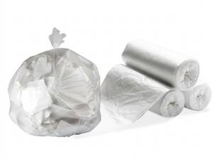 lot 12476 image: Individual LB3330 Can Liners 24in x 33in 8 Micron Natural Case of 1,000