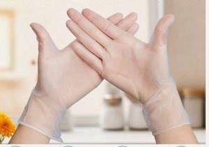 lot 12478 image: LW Concept Clear Vinyl Gloves Powder Free 100 Count Size XL