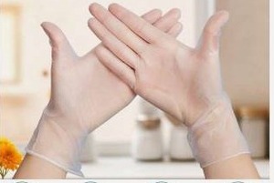 lot 12481 image: LW Concept Clear Vinyl Gloves Powder Free 100 Count Size XL