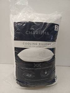 lot 12523 image: Charisma Cooling Pillows 2-Pack StandardQueen 20in x 28in Quilted