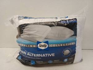 lot 12524 image: Sealy Sterling Collection Down Alternative Pillows 2-Pack StdQueen 18x26x2in