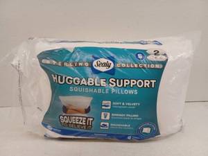 lot 12536 image: Sealy Sterling Collection Huggable Support Squishable Pillows 2-Pack Standard 18x26in