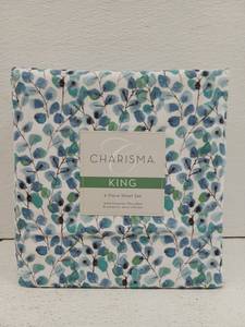 lot 12541 image: Charisma King 6 Piece Sheet Set Polyester Microfiber Leaf Print