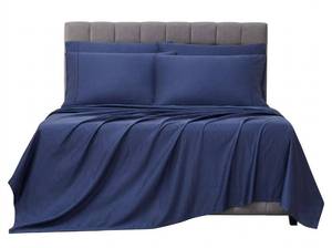 Kirkland Signature 680 Thread Count 6-Piece King Sheet Set Vintage Indigo