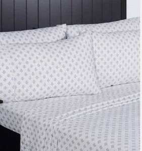 lot 12560 image: South Point Home Fashions Queen 6-Piece Microfiber Sheet Set Gray Print