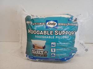 lot 12696 image: Sealy Sterling Collection Huggable Support Squishable Pillows 2-Pack Standard 18x26in