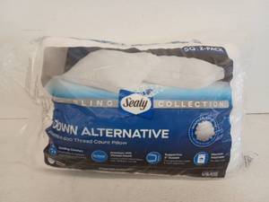 lot 12701 image: Sealy Cooling Collection Down Alternative 400 TC Pillows 2-Pack StdQueen