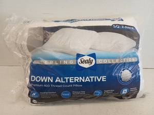 lot 12706 image: Sealy Sterling Collection Down Alternative 400 Thread Count Pillows 2-Pack