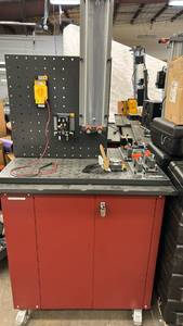 lot 16567 image: Lab-Volt Heavy Duty red metal training cabinet