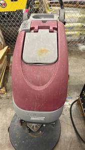 lot 16574 image: Minuteman Automatic Floor Scrubber Burgundy Gray