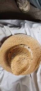 lot 2373 image: tan Woven Straw Sun Hat