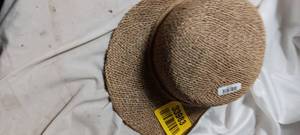 lot 2378 image: tan Woven Straw Sun Hat